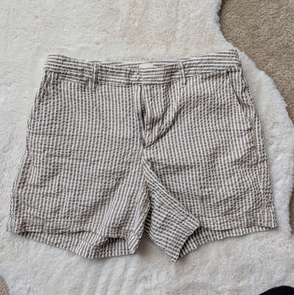 A New Day, Tan and White Striped Shorts